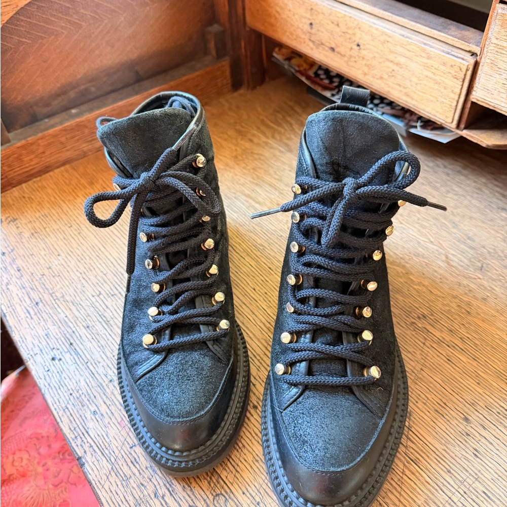 Stylish Black Combat Boots